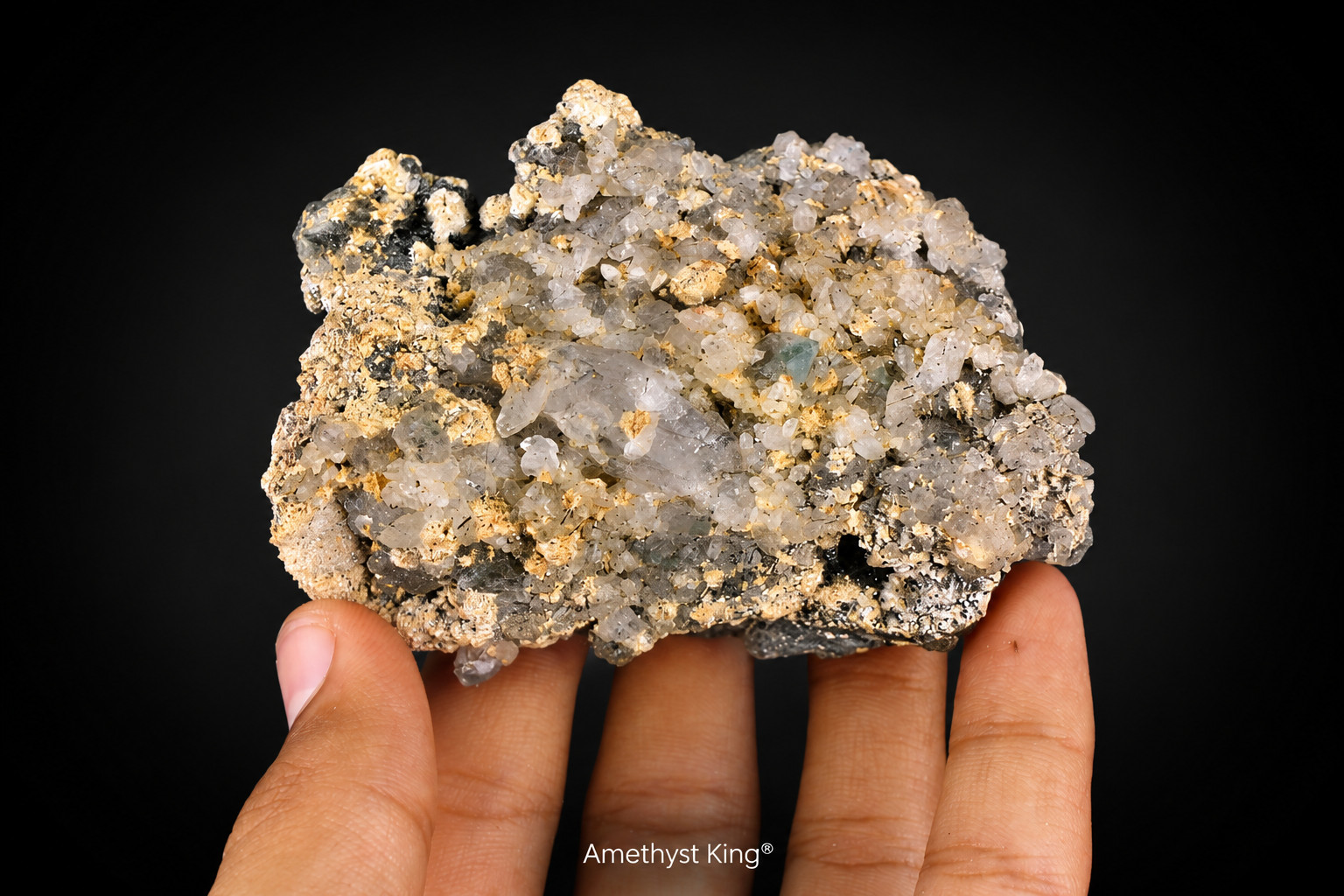 Natural Himalayan Rutile Quartz Raw Crystal Specimen 110g 8x6x3cm India