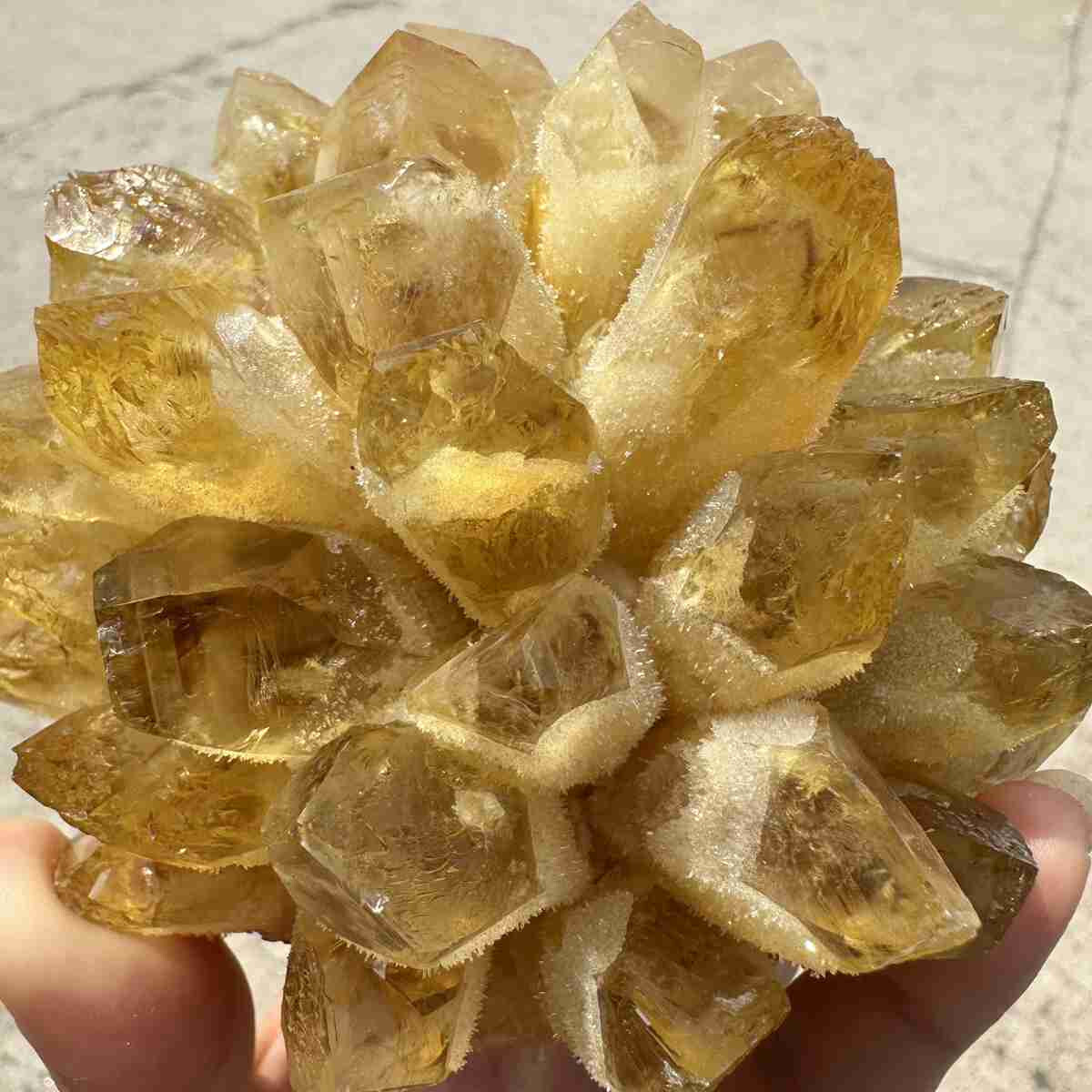 1pc natural citrine cluster Quartz Crystal specimen Mineral Healing decor 300g+