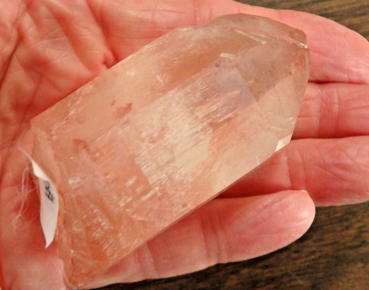 Pretty Crystal Pink Quartz Twin Point Lemurian $60 💗88.3 grams