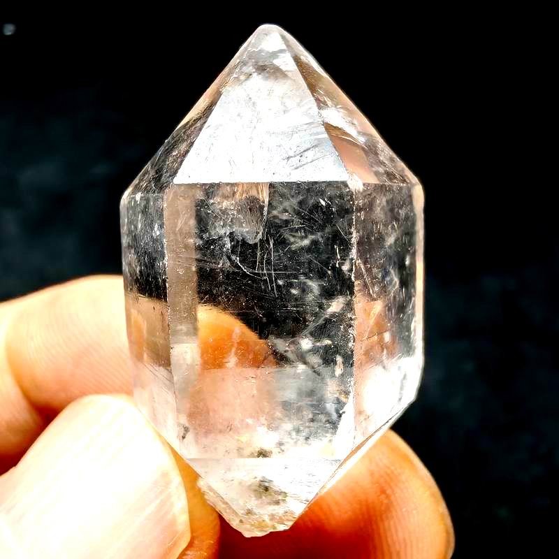 Classic! Top Quality Water Clear Herkimer Diamond Quartz DT Crystal 14g 33x16mm