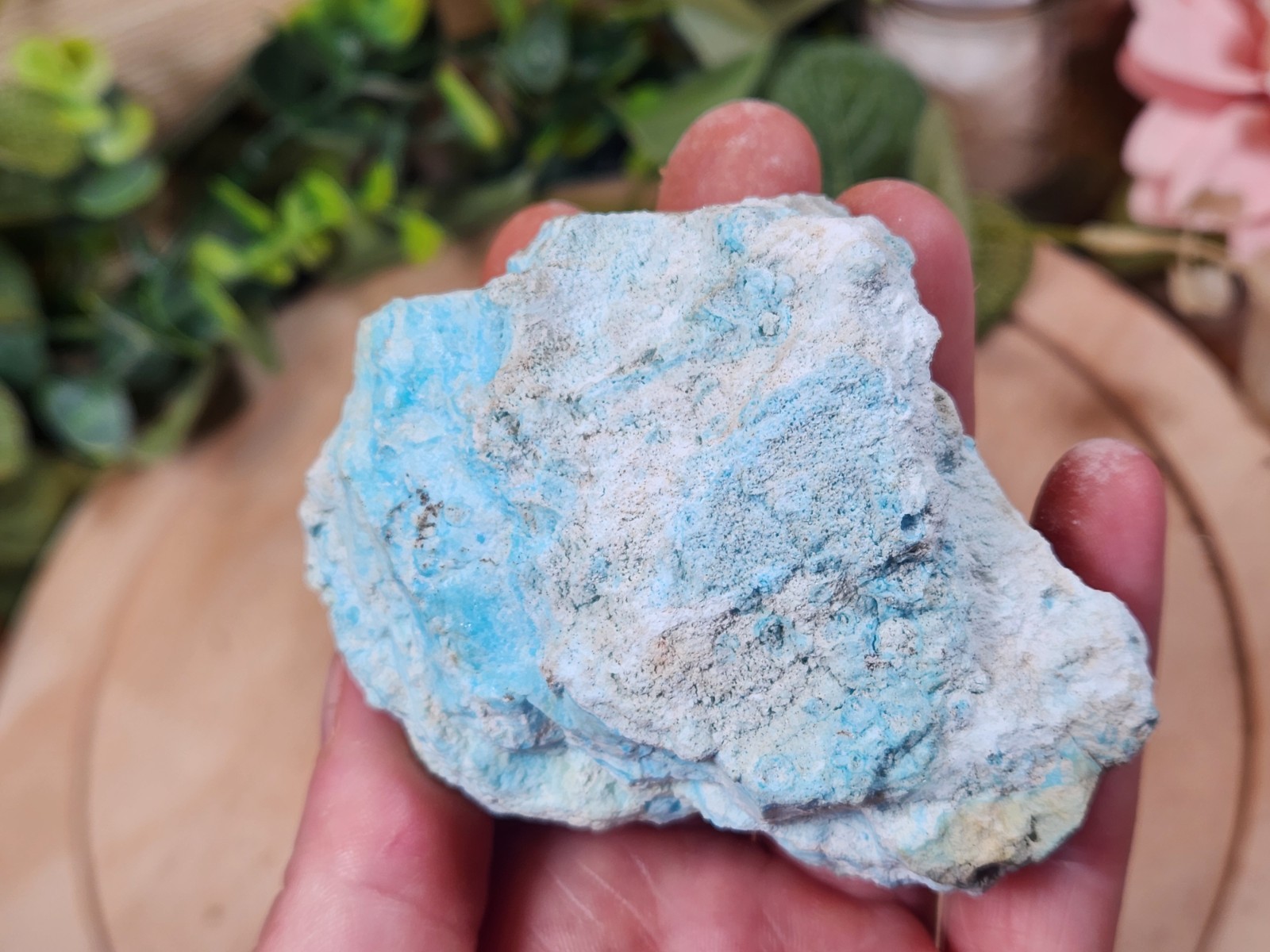 Gibbsite with Allophane Hilarion Mine Lavrion Greece Blue Mineral Specimen Z10