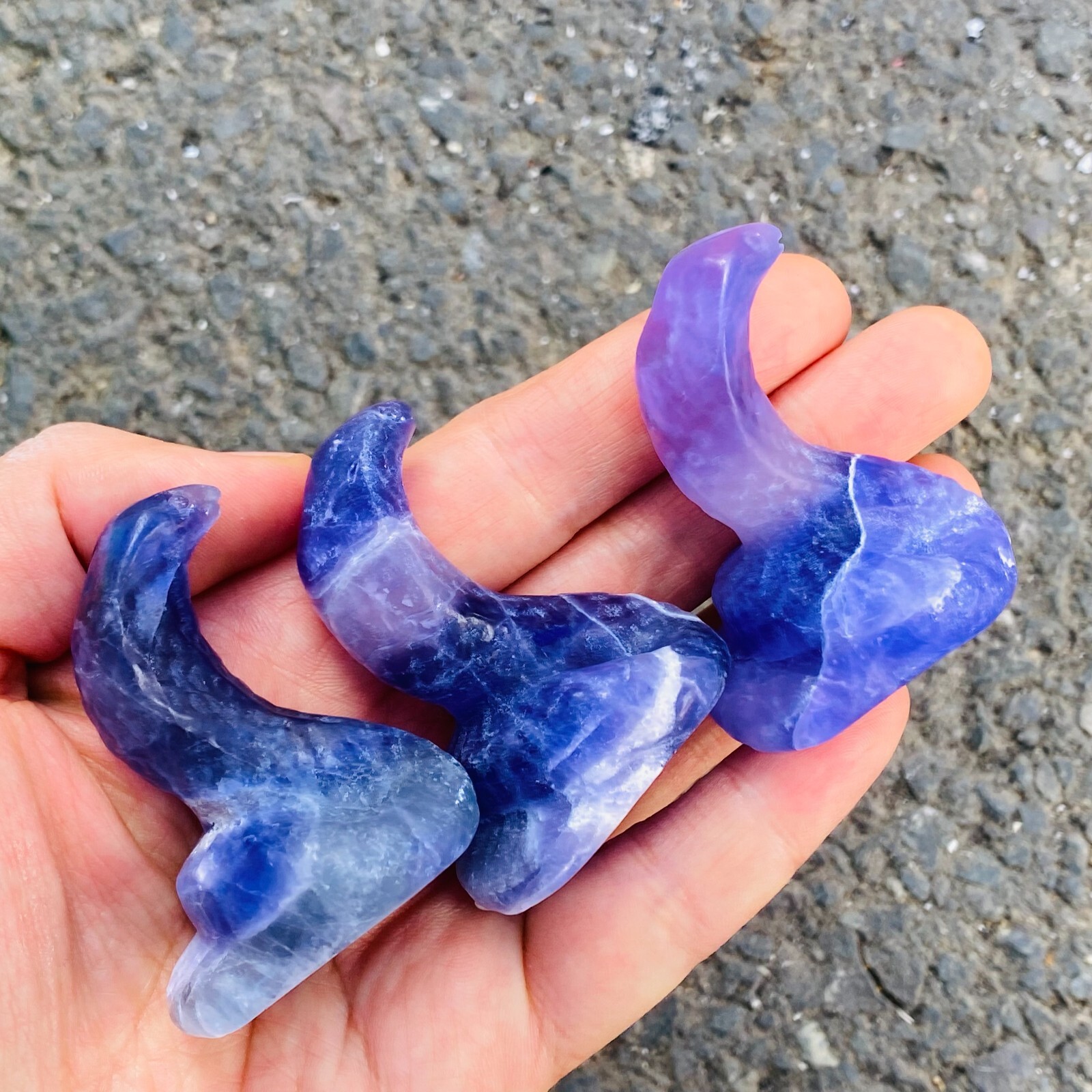 2″ Natural fluorite Quartz snake skull hand carved crystal reiki healing 1PC