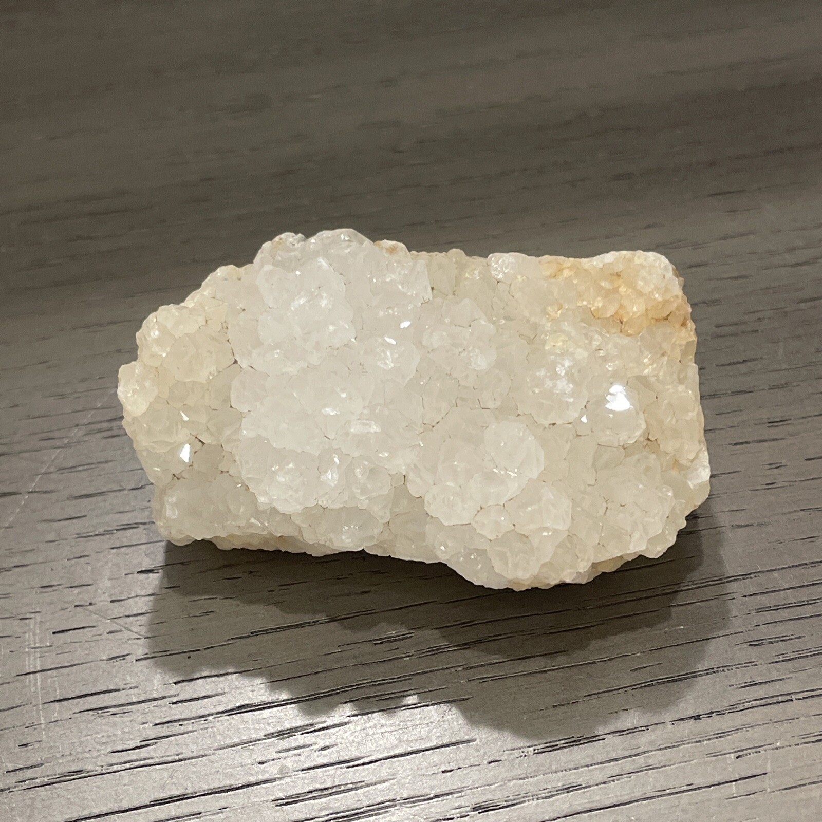 Quartz Crystal Cluster On Rock Natural Milky White 2.5” X 1.5” Sparkly