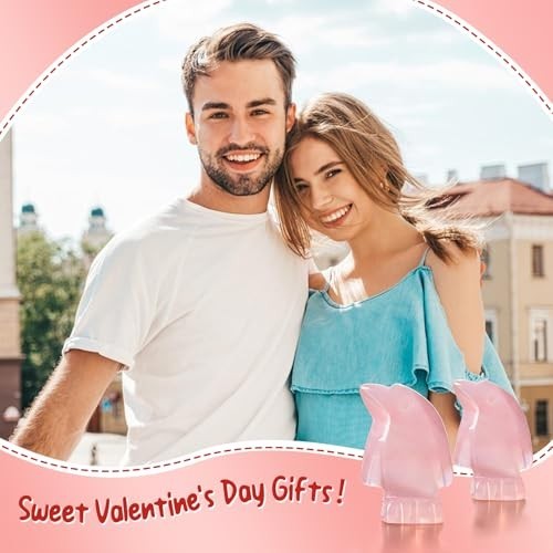 Romantic Rose Quartz Penguin Gifts for Couples – Valentine’s Day, Anniversary, B