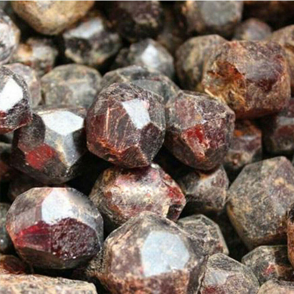 2PC 3-4cm Raw Natural RED Pyrope Garnet Crystal Gemstone Rough Rock DIY 100g+