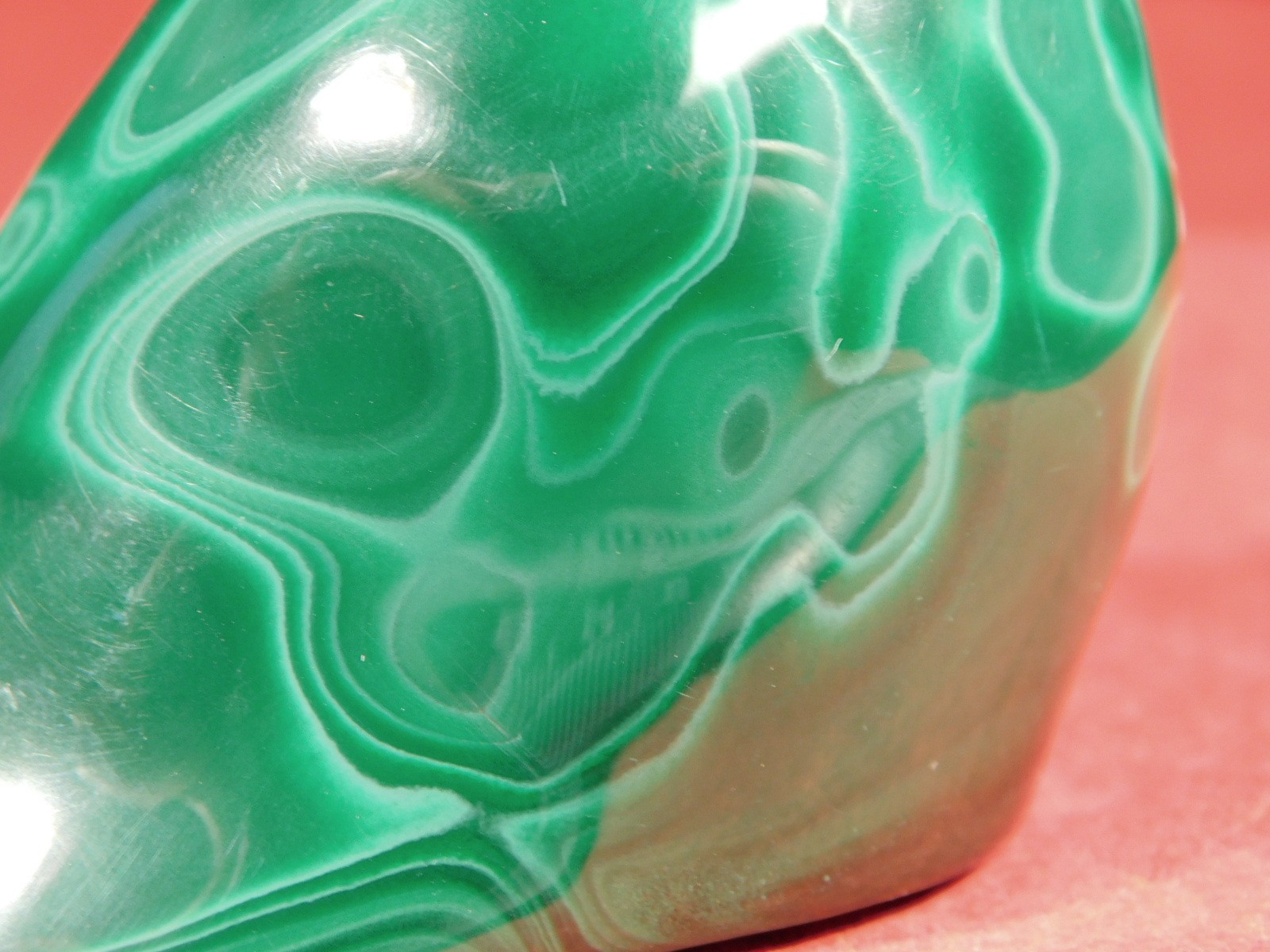 Big! Polished Deep GREEN Malachite STALACTITE or Stalagmite From the Congo 356gr