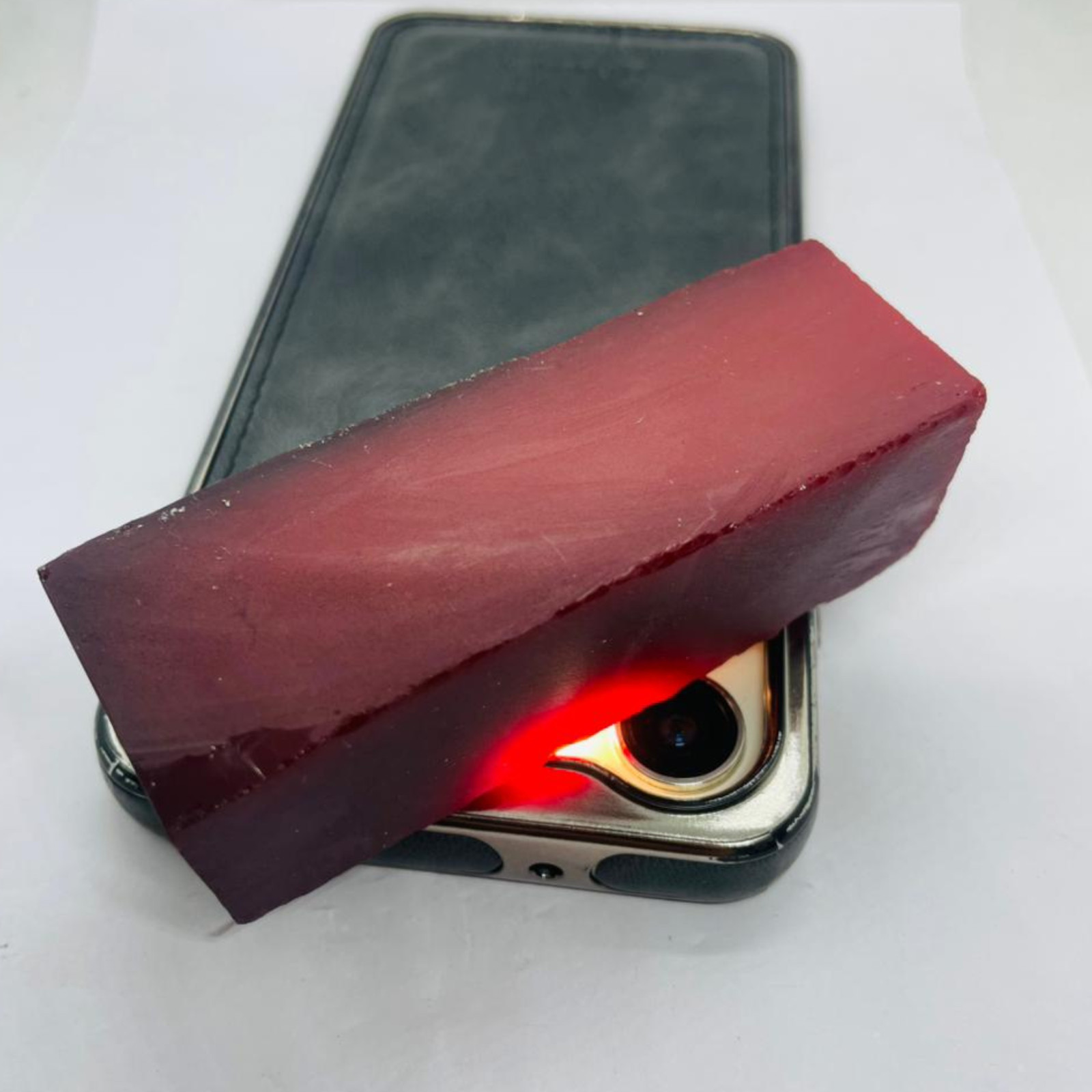 Red Garnet Slice Lab Created 600-700 Carat | Rough Garnet Slab for Jewelry Craft