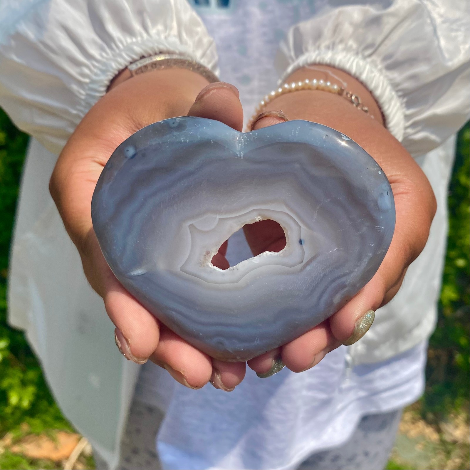 106G Natural Beautiful Agate Geode Druzy Slice ExtraLarge Gemstonev