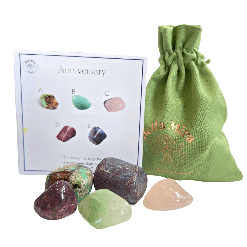 Ruby Kyanite Chrysoprase Green Anniversary Crystals Gift Pack Love Healing