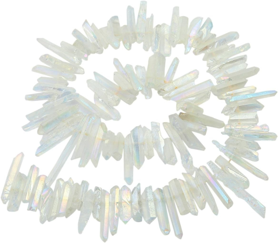 Angel Aura Quartz Titanium Coated Crystal Points Quartz Rough Sticks Spikes Poin