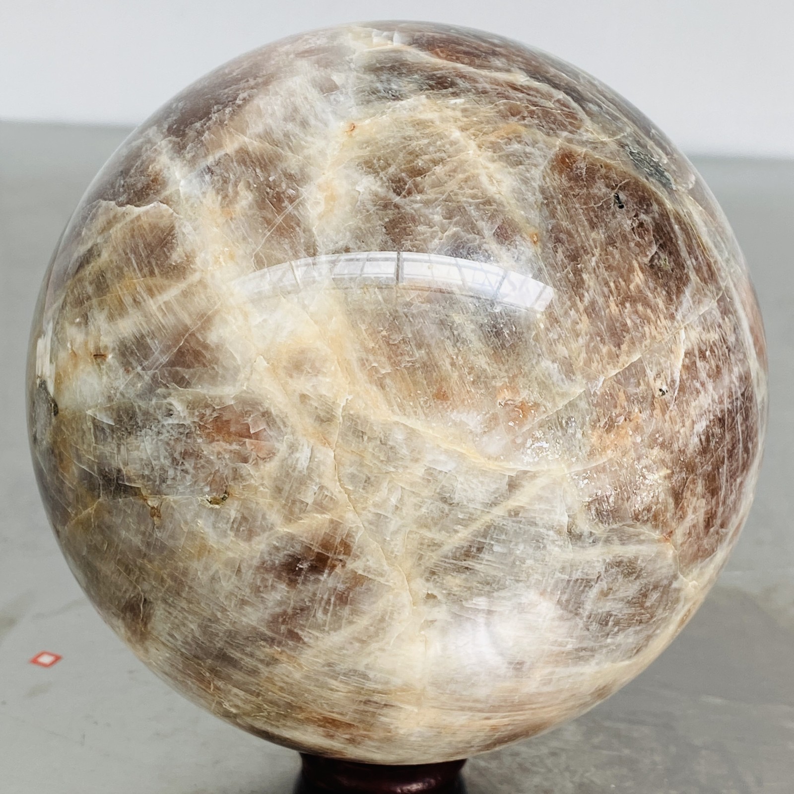 Natural Gray moonstone sphere quartz Crystal ball Healing 2920G (6.43LB)