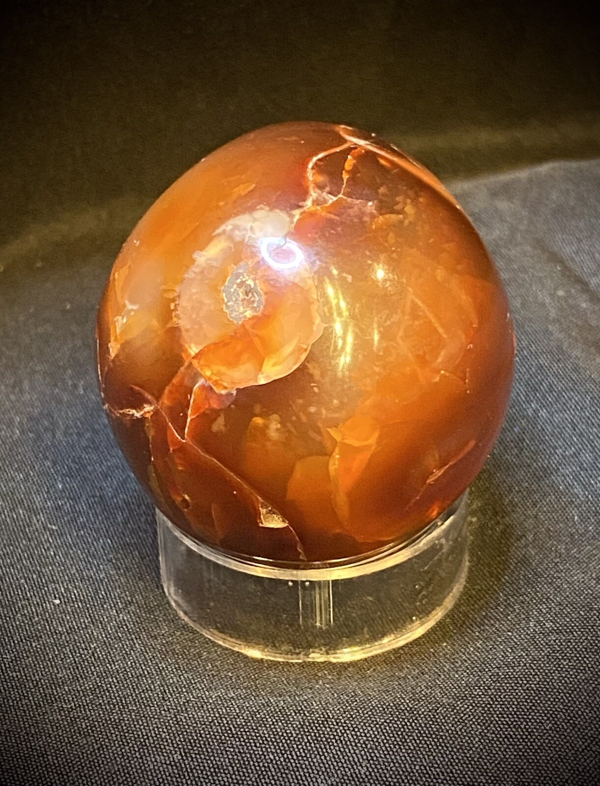 Carnelian Egg With Stand 2 Inches