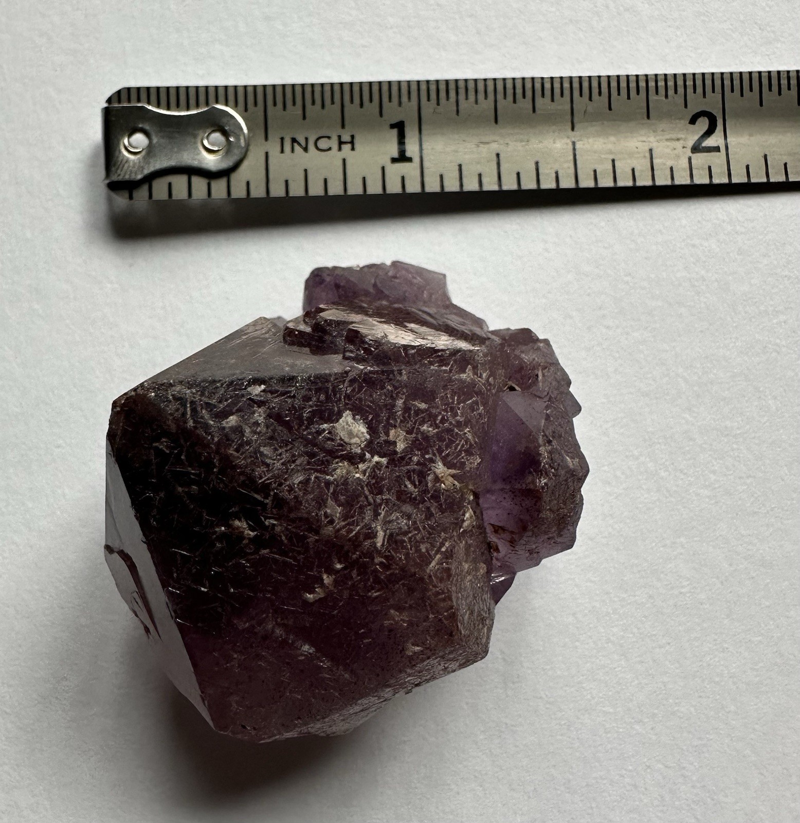 Etched Auralite 23 Canada Thunder Bay Purple Natural Point Crystal Specimen