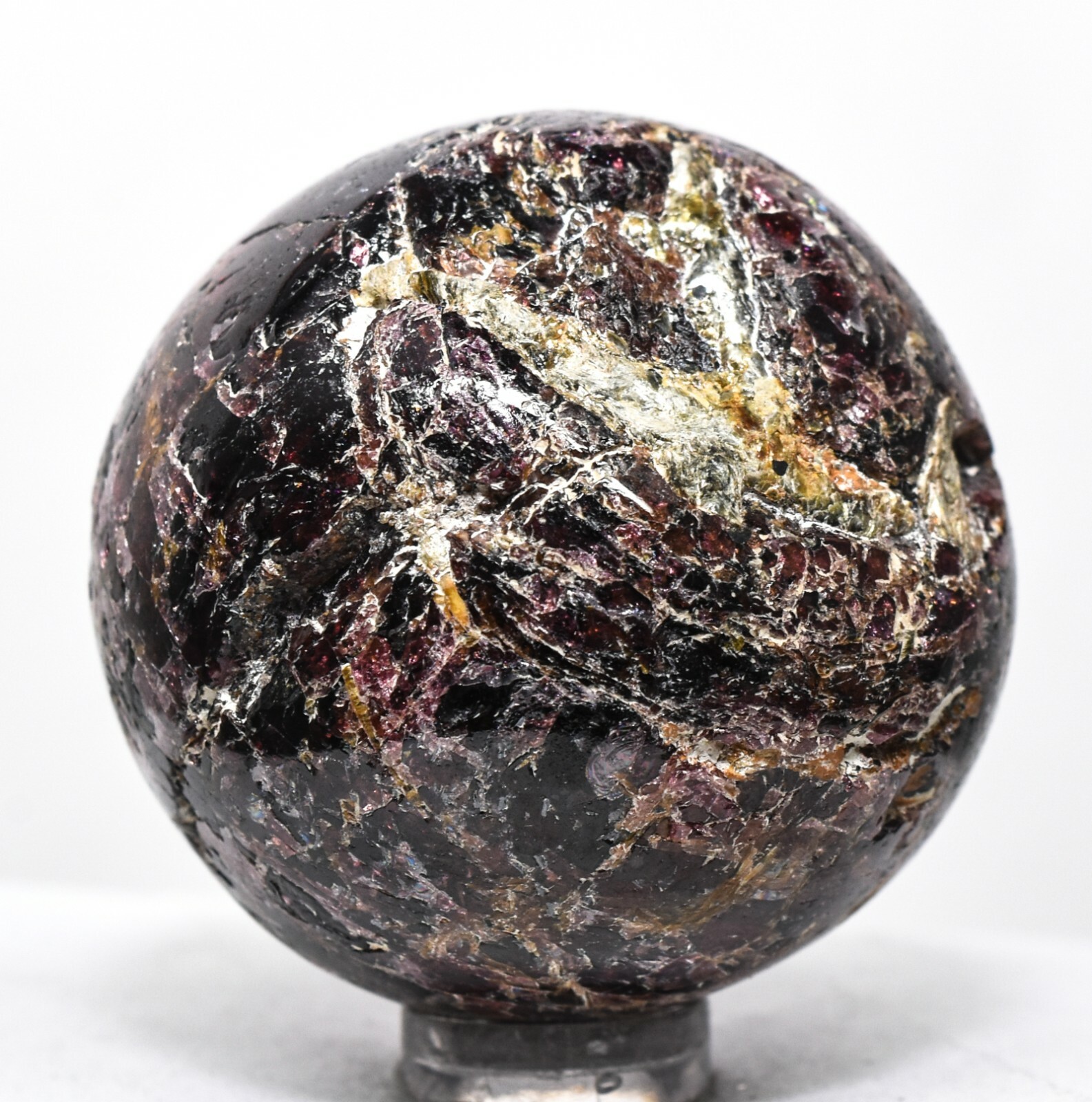 44mm Irregular Shape Garnet Sphere Polished Gemstone Crystal Mineral Ball India