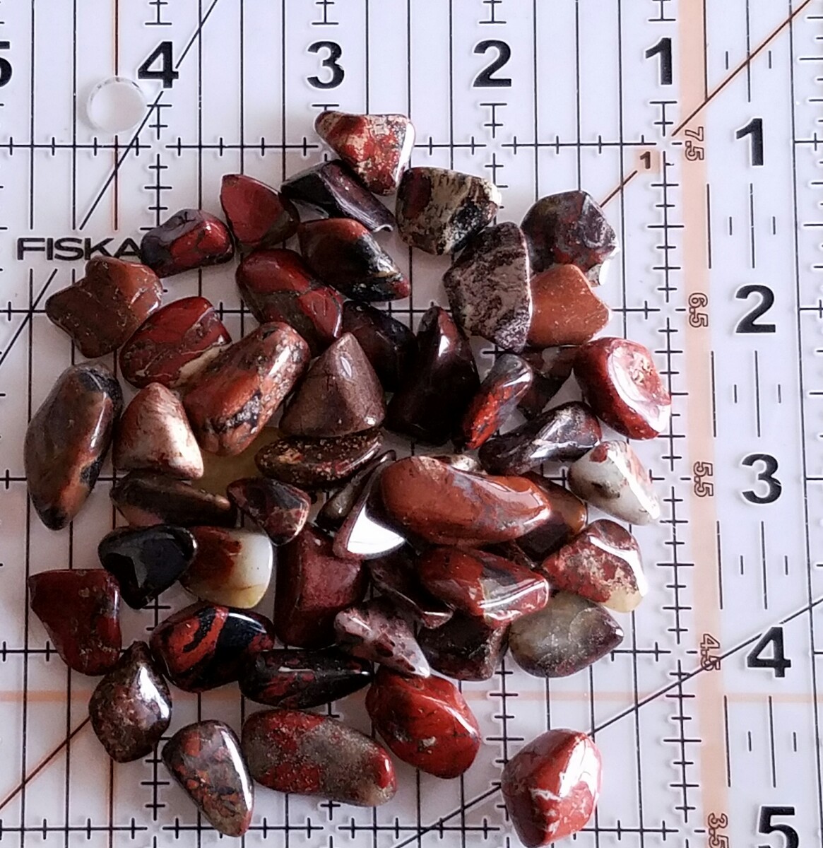 1/2 lb Tumbled Brecciated Jasper Gemstone Crystals 90-110 Stones Rock Specimens
