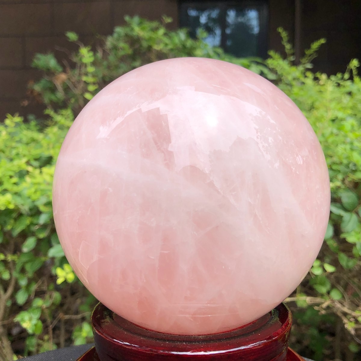 5.1LB Rare Natural Pink Crystal Ball Quartz Crystal Ball Reiki Healing 1586