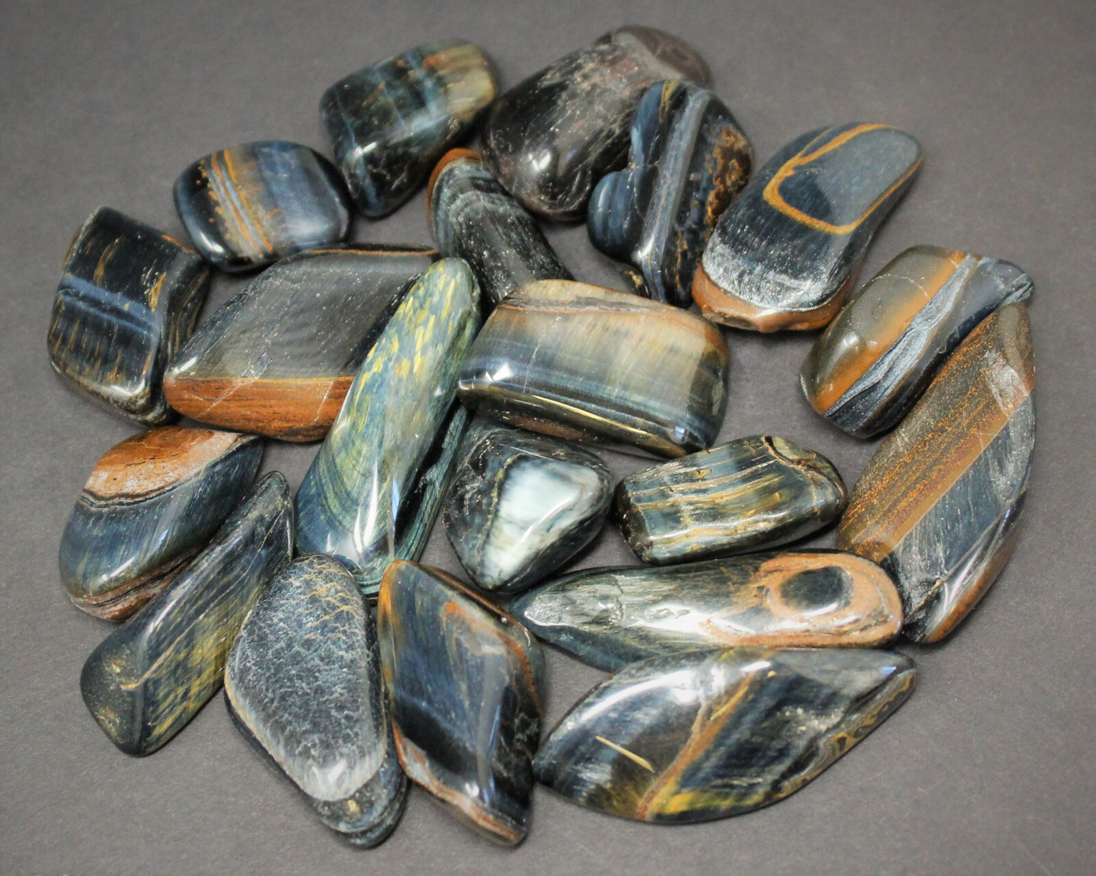 1/4 lb Bulk Lot Blue Tiger Eye Tumbled Stone Crystal Healing Reiki 4 oz