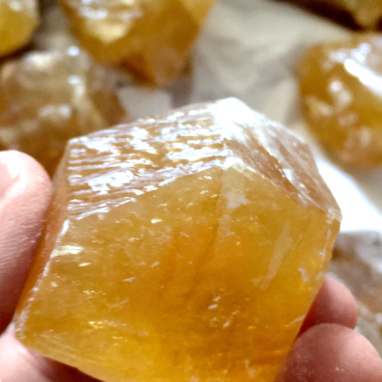 1/2 lb LOT Citrine Calcite Natural Crystal Rough Gemstone Raw Stone Bulk Healing