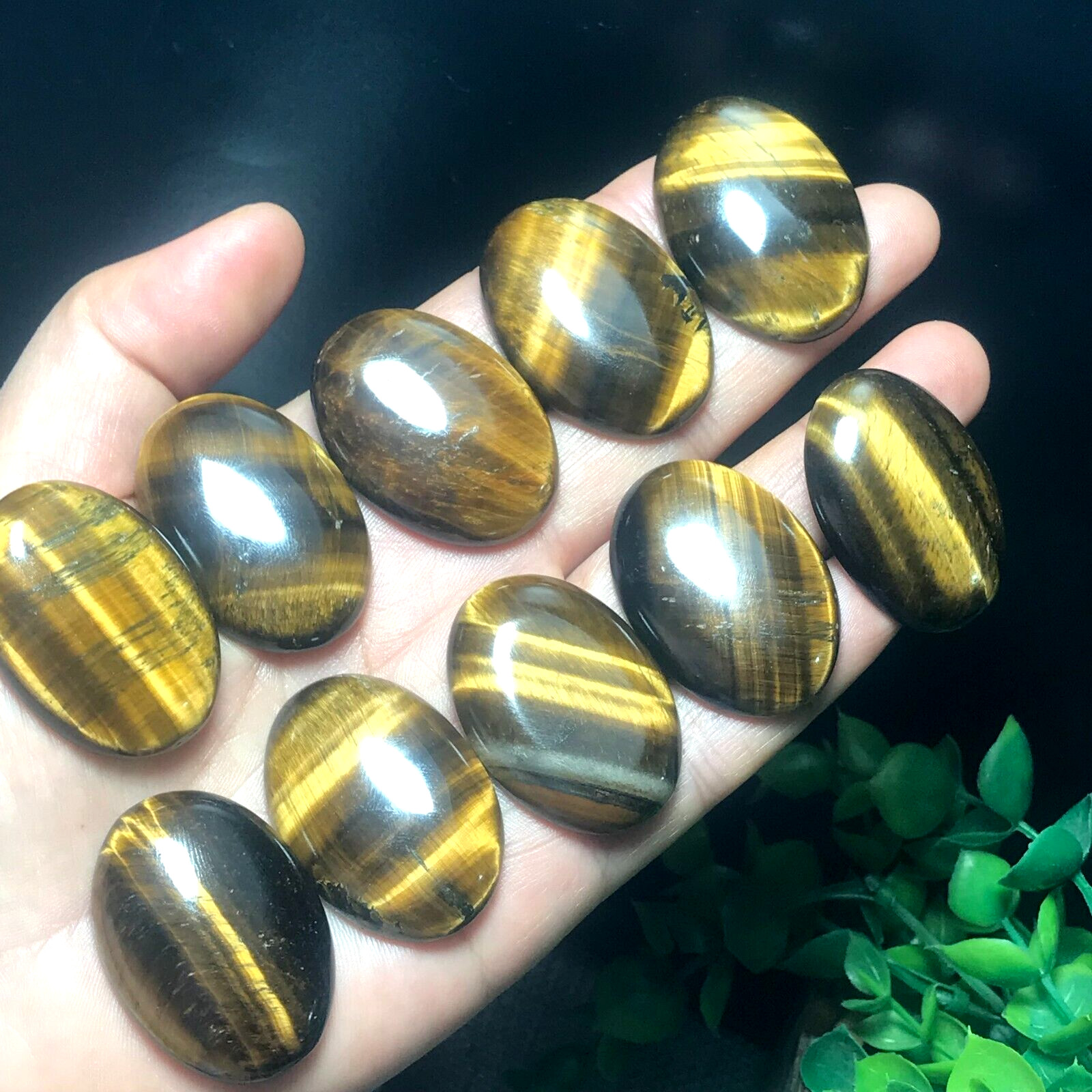 10pcs 100g Natural Tiger Eye Stone Pendant Polished Crystal Jewelry 839