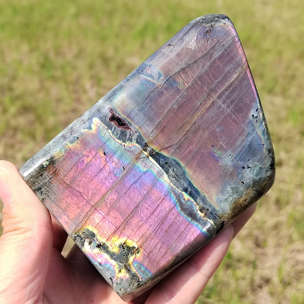 AAA+ Natural Labradorite Mineral Quartz Specimen Crystal Spectrolite Gem 611g