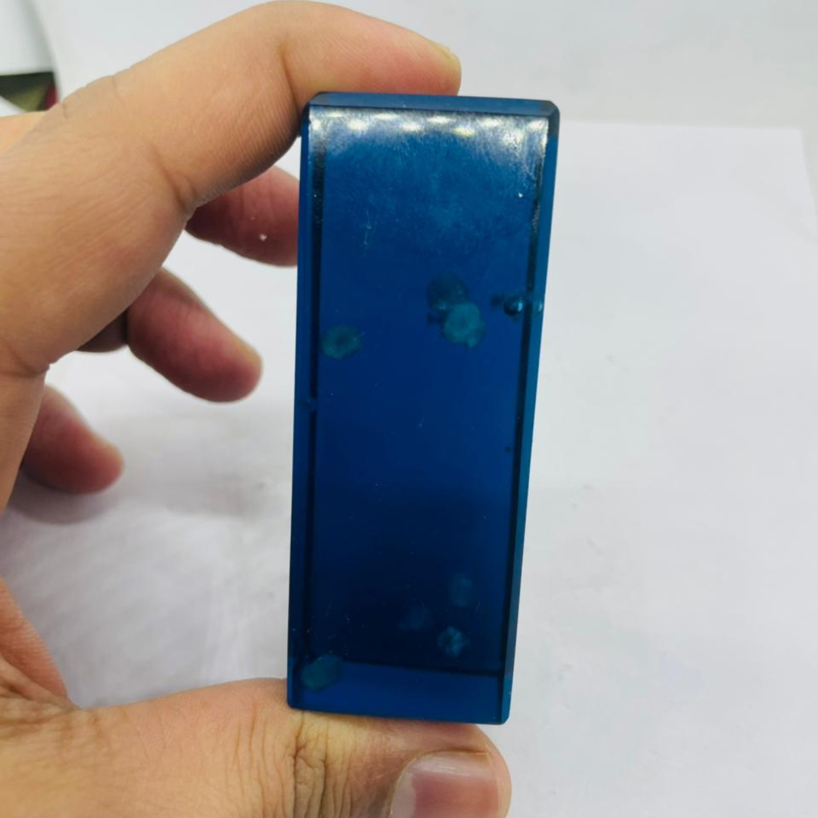 Lab Grown Blue Obsidian Rough Slice 550-600 Ct | Raw Crystal Stone for Jewelry