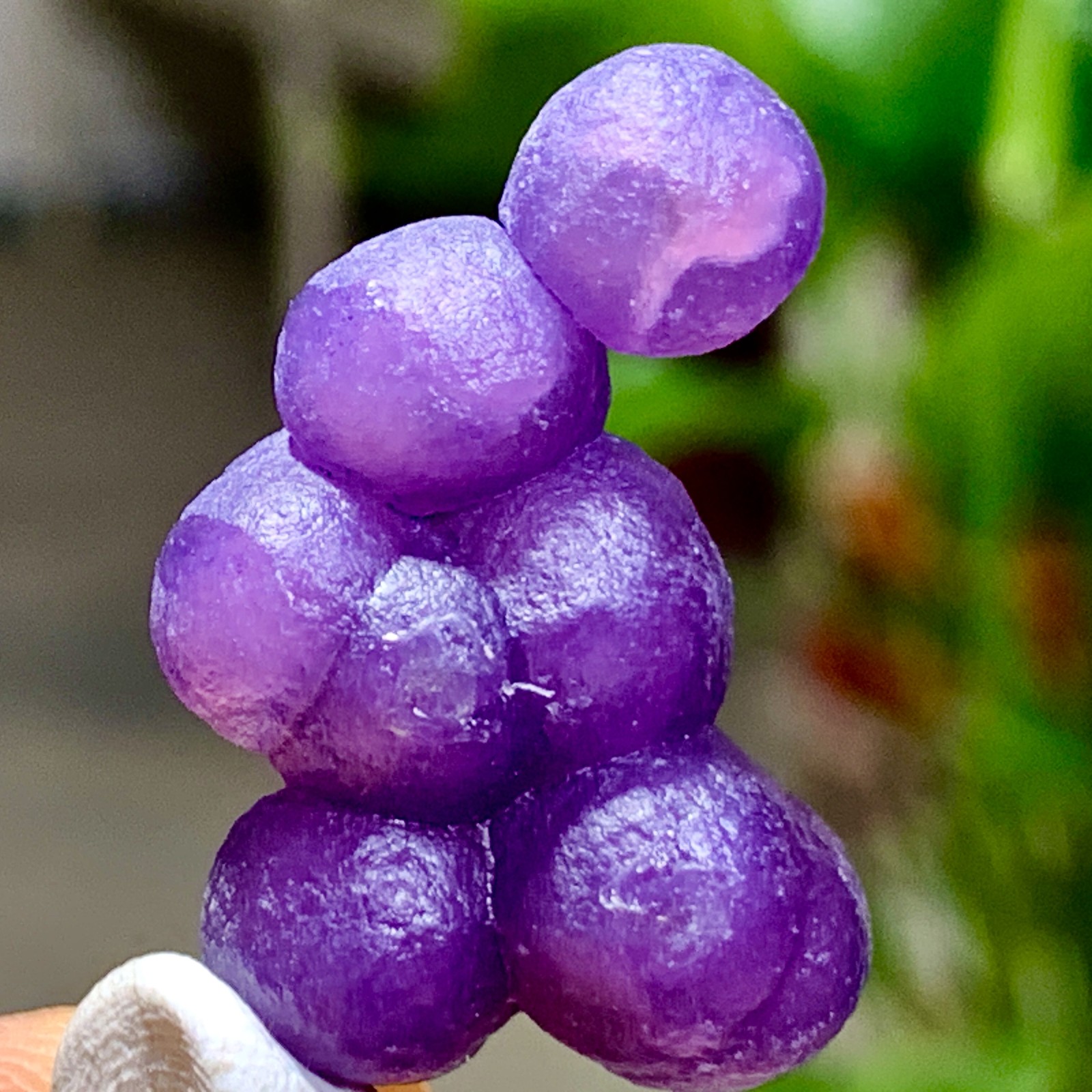 5G Natural purple grape agate quartz crystal granular mineral specimen