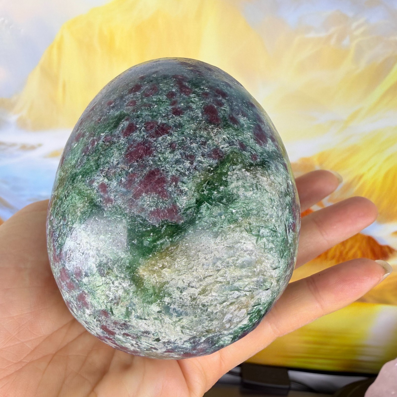 1016g Natural Ruby Sapphire Emerald Crystal Skull Mineral Healing