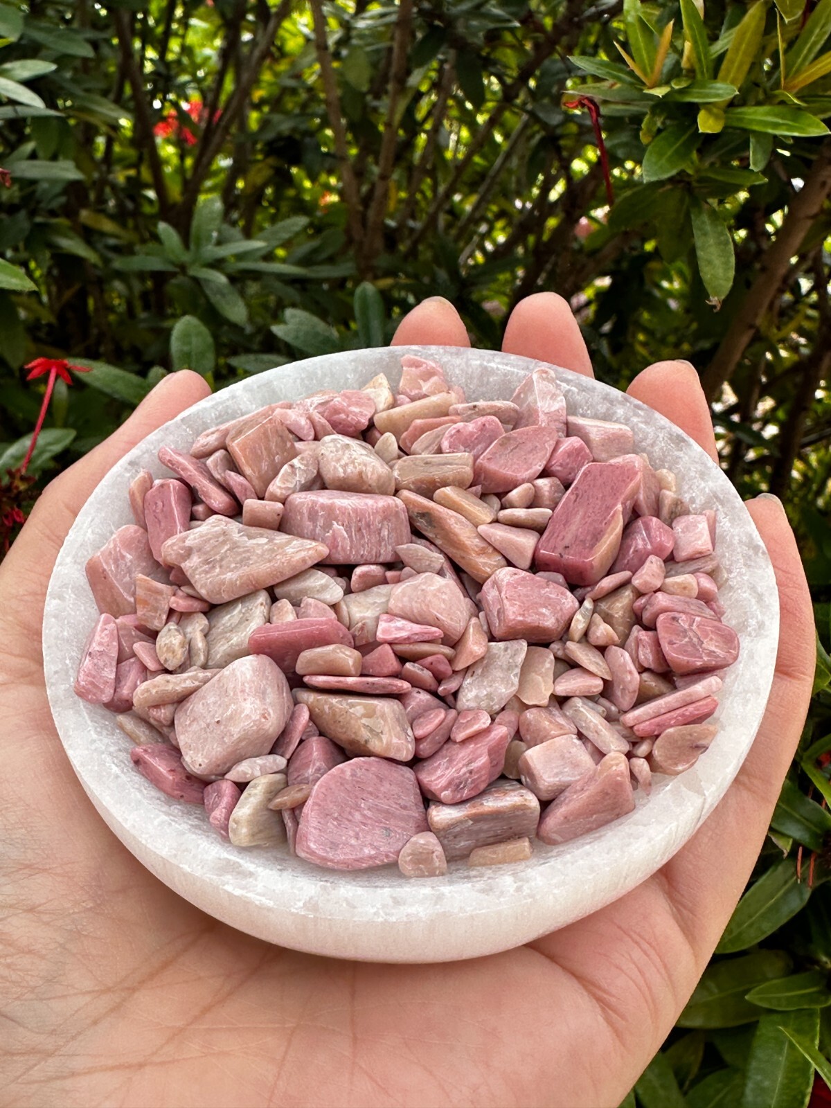 Grade A++ Pink Opal Semi Tumbled Gemstone Chips 2 – 13mm, Wholesale Bulk Lot