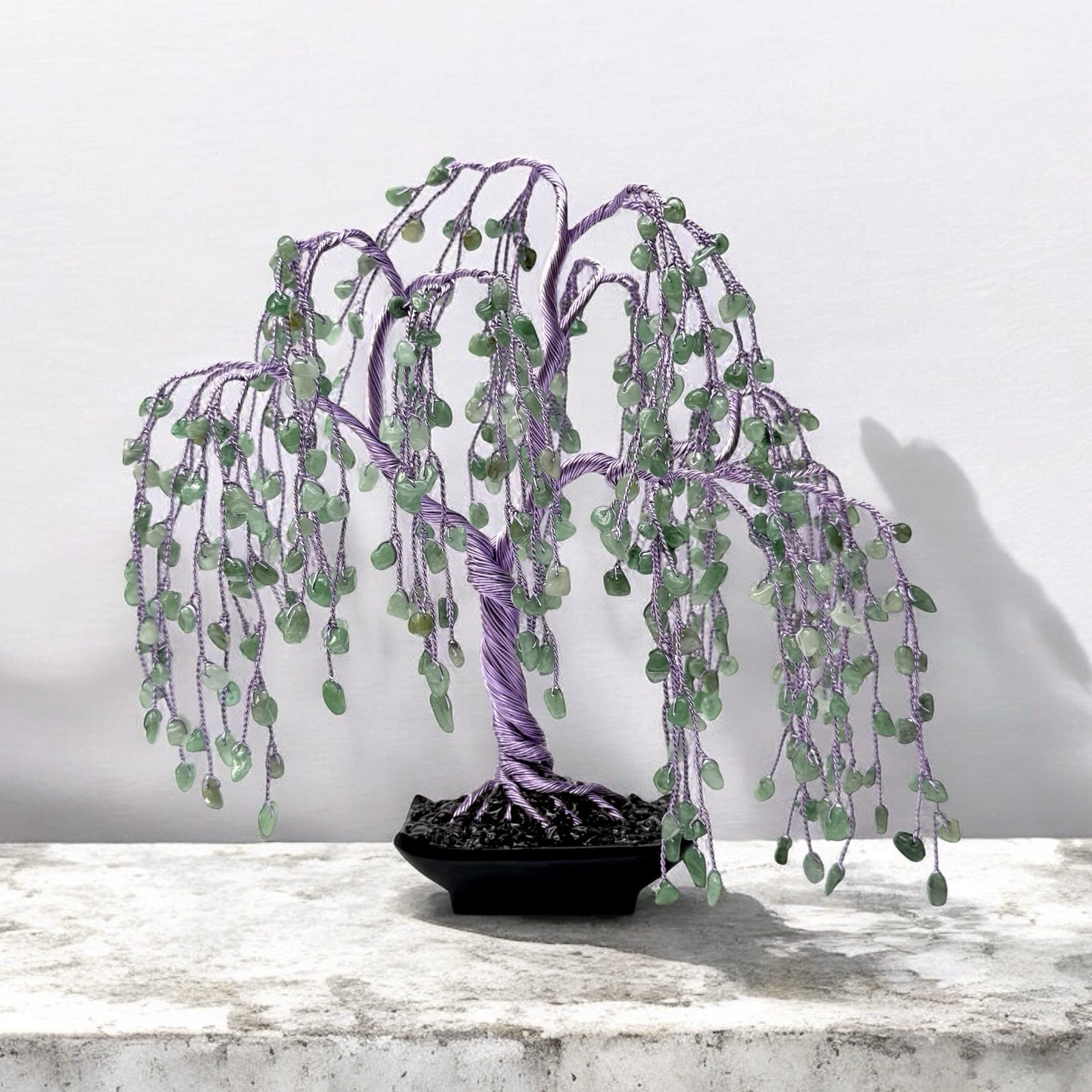 Large Aventurine Willow Bonsai Crystal tree Halloween gemstone tree