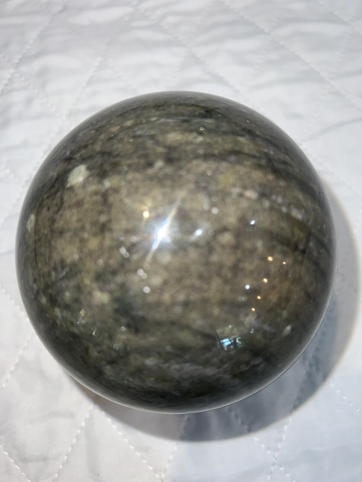 3.5 Pounds 4 Inch Natural Green Onyx Calcite Crystal Energy Healing Ball New.