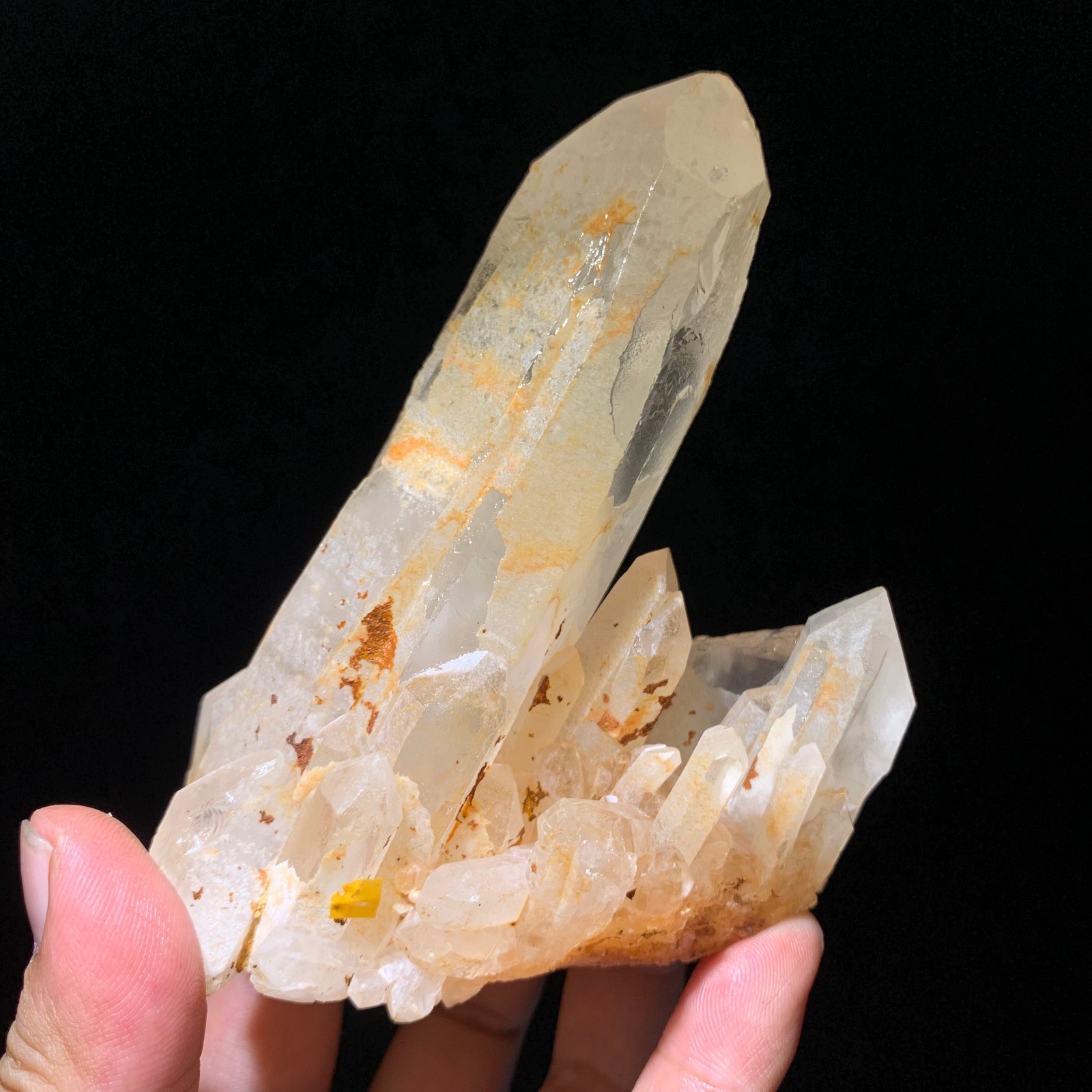 386g Natural White Clear Quartz Crystal Cluster Rough Healing Specimen