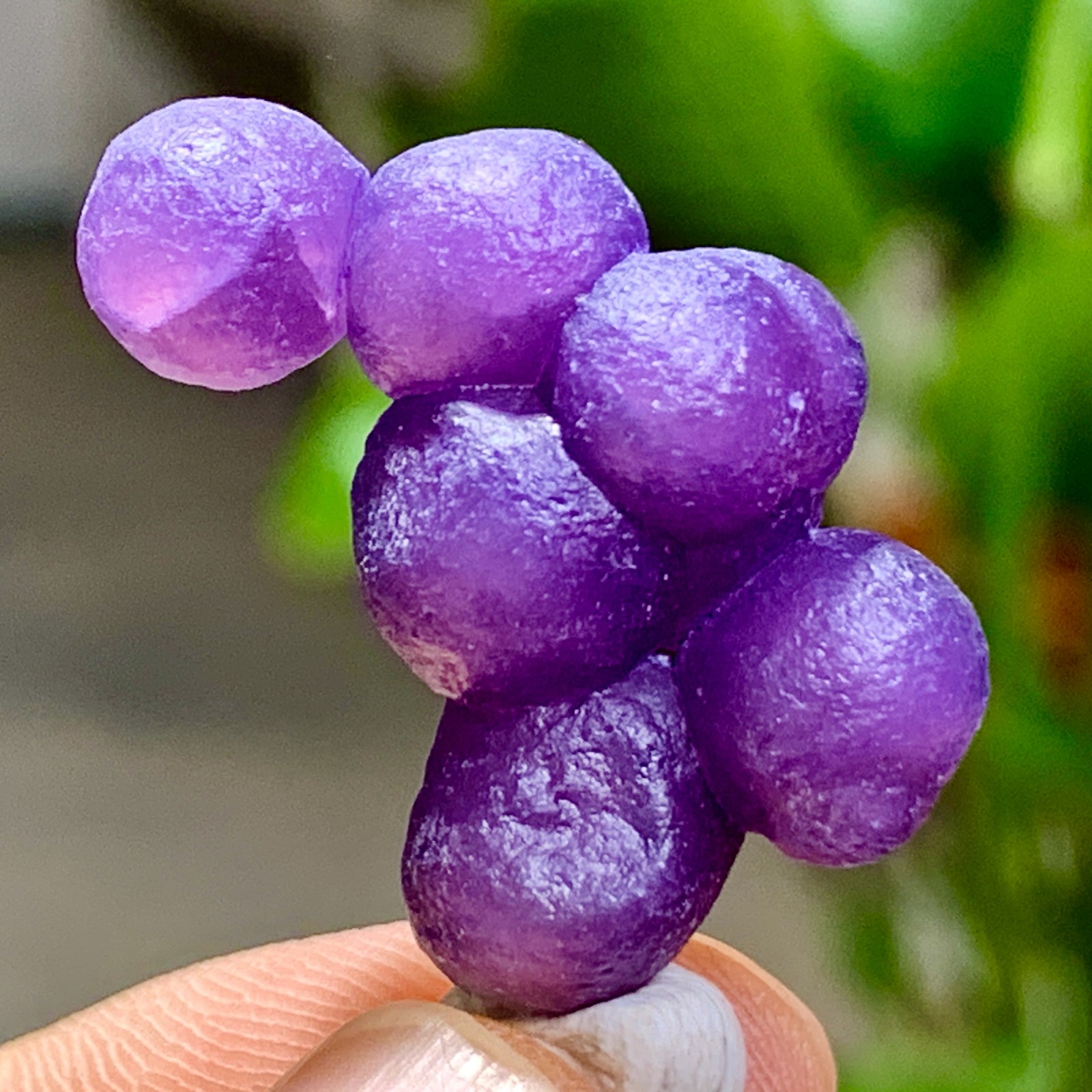 5G Natural purple grape agate quartz crystal granular mineral specimen