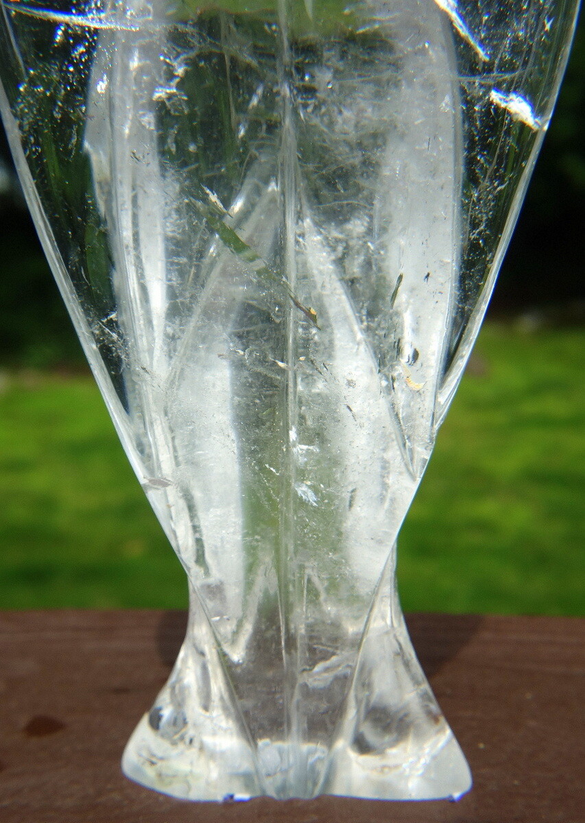 Large Quartz Crystal Angel Carving