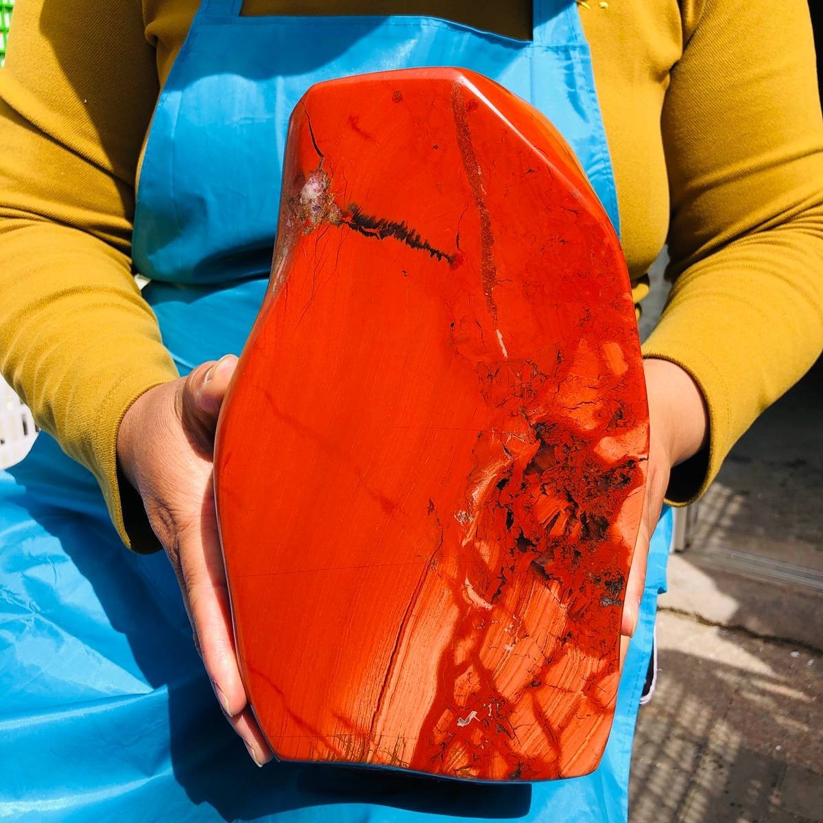 16.0LB TOP Natural Red jasper Quartz Crystal mineral specimen Healing Decoration