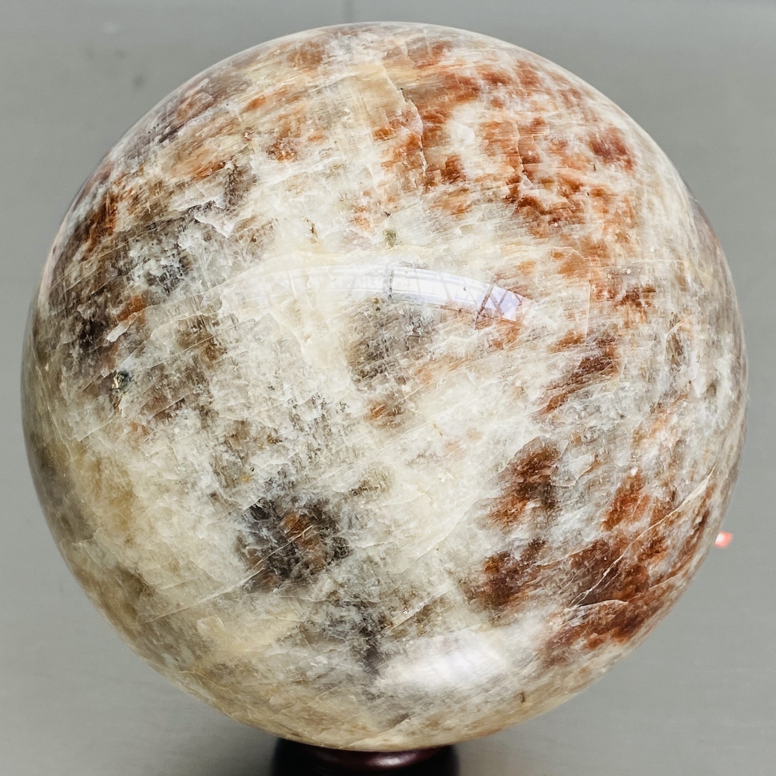 Natural Gray moonstone sphere quartz Crystal ball Healing 2100G (4.62LB)