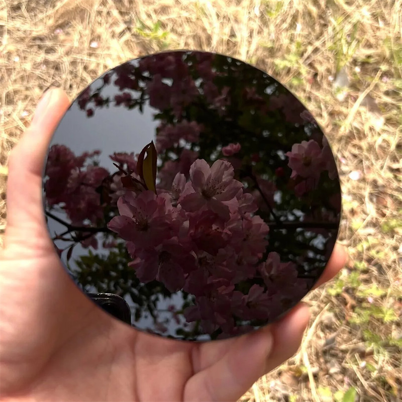 Genuine Black Obsidian Wafer Scrying Mirror Healing Reiki Mirror Home Decor Gift
