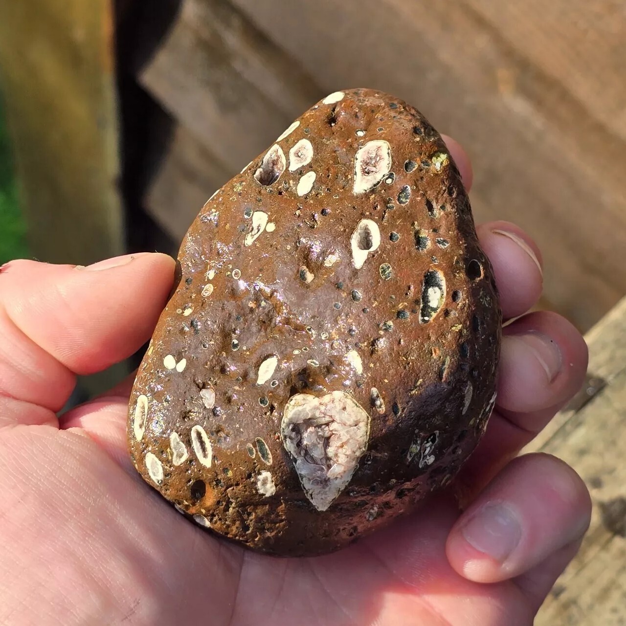 Cool Rock With Heart Shaped Quartz Crystal