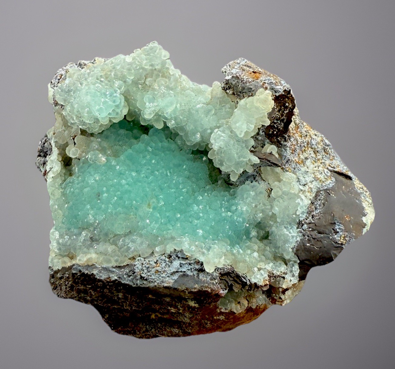 Blue Smithsonite Crystals : Hilarion Mine . Attica , Greece 🇬🇷