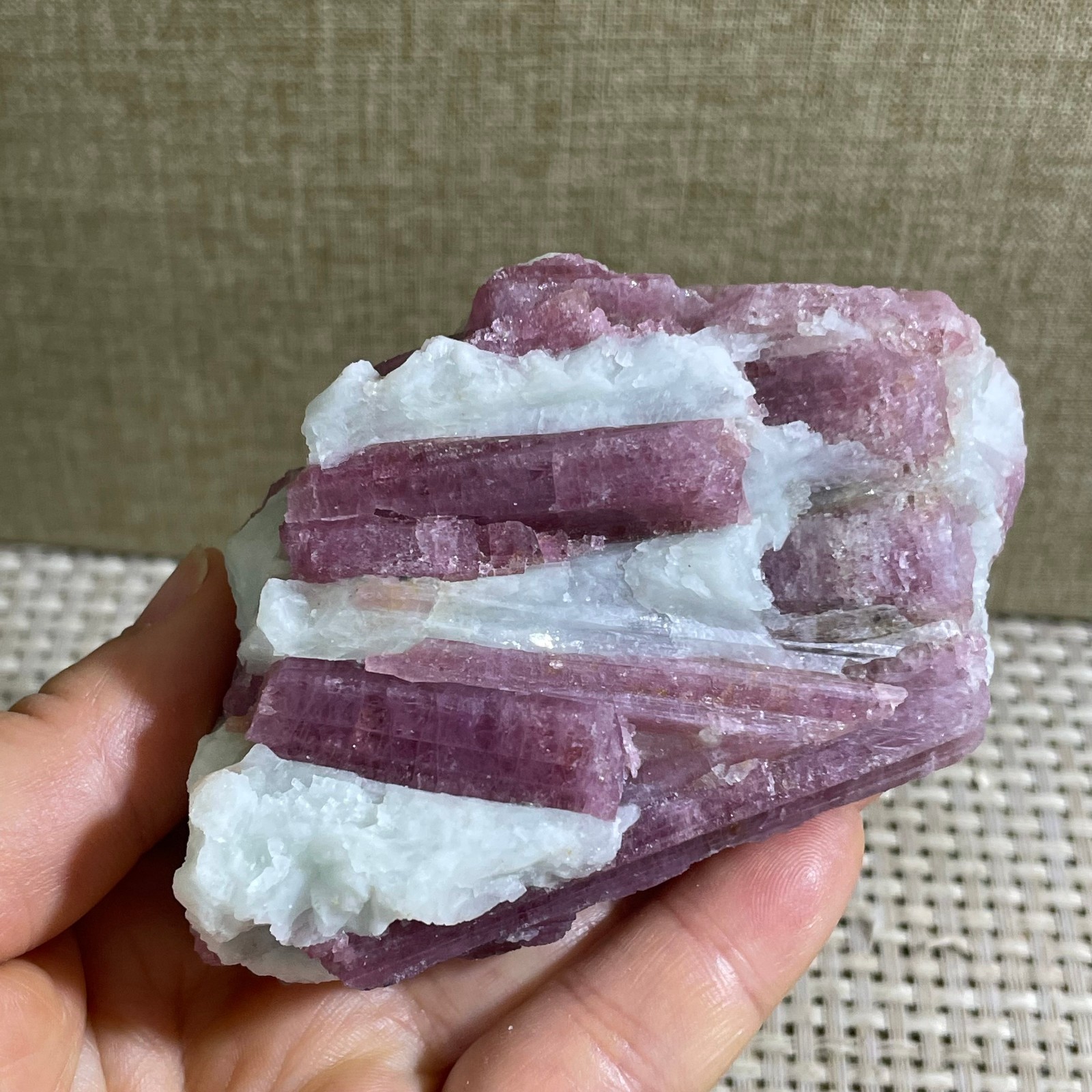 237g TOP Red Tourmaline Crystal Rough Mineral Healing Specimen