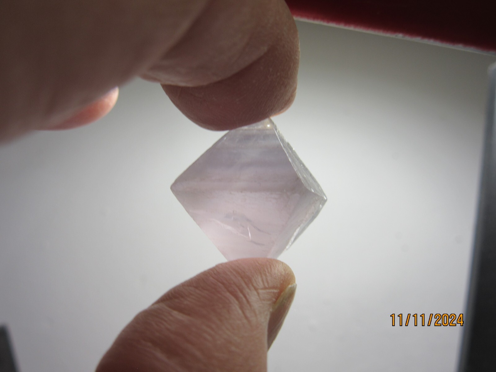 Two (2) Purple Fluorite Octahedrons Crystal Reiki Collectible *New* 2PO-10