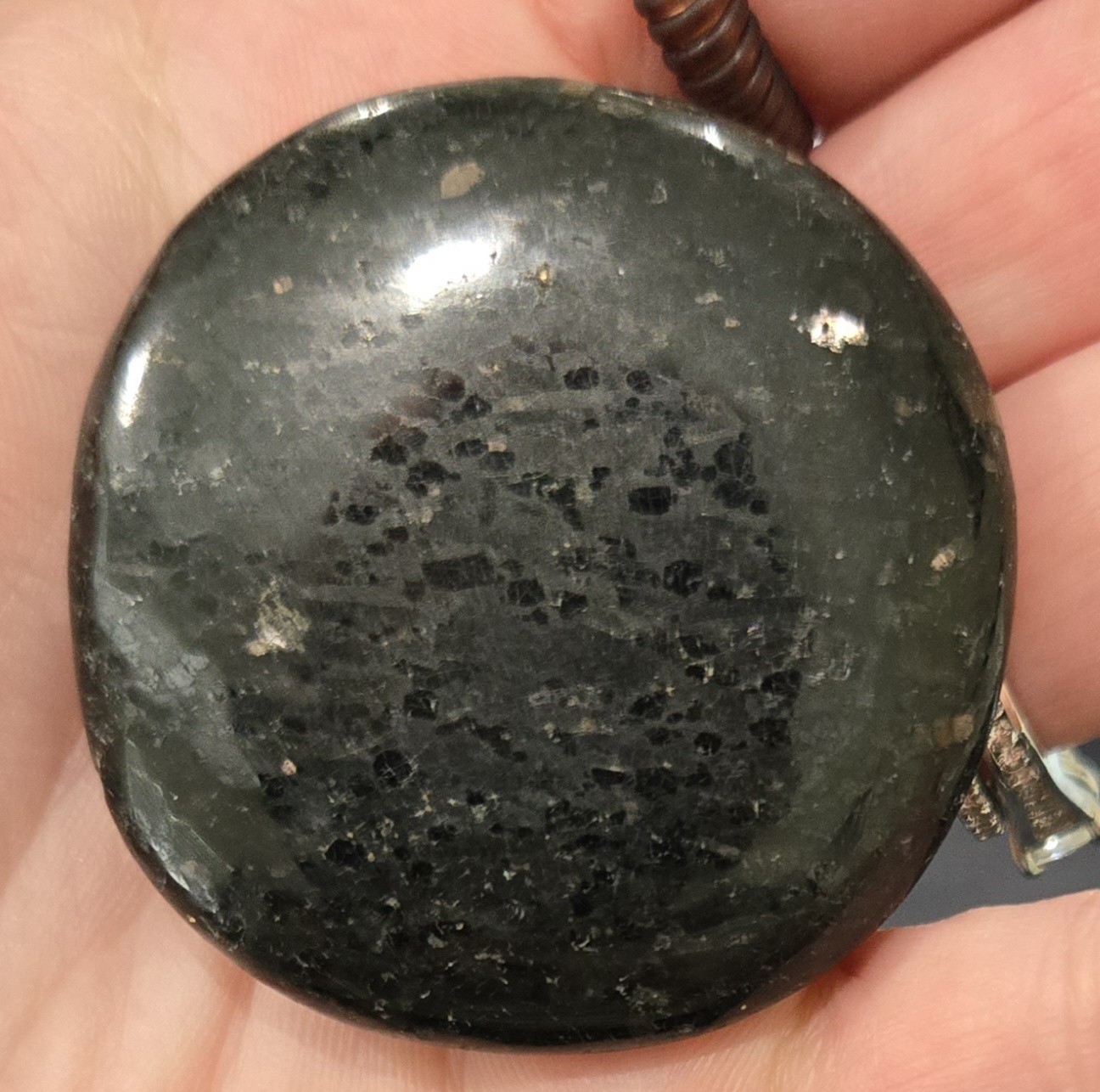 Authentic Lunar Meteorite Palm Stone 38g Tumbled Real Space Rock Specimen