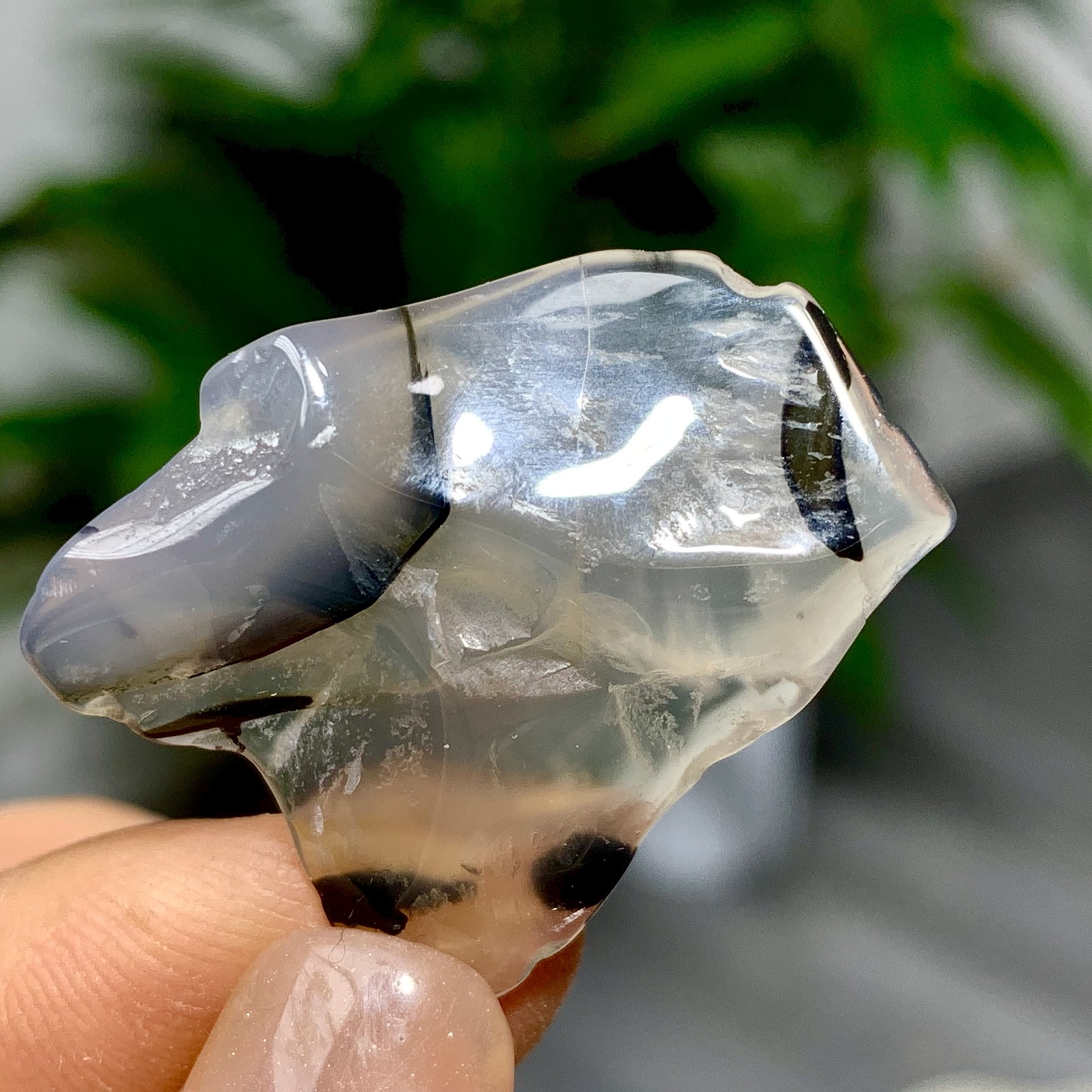 5G Natural volcanic rock agate slice quartz crystal polishing