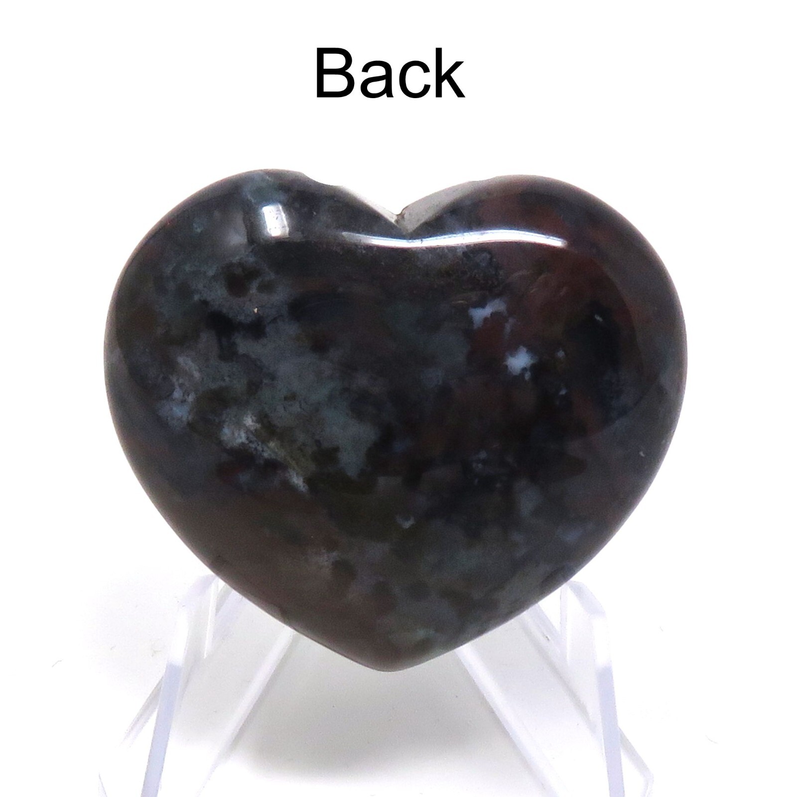 Indian Agate Stone Heart #735- 40mm x 35mm x 15mm or 1.57″