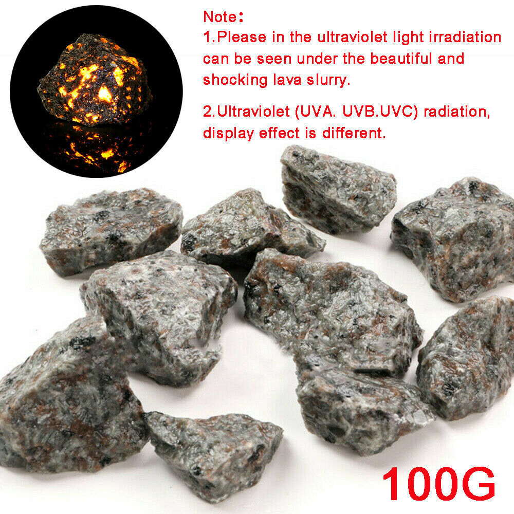 100g Natural Raw Rough Yooperlite Flame Fire Stone Mineral Crystal Specimens