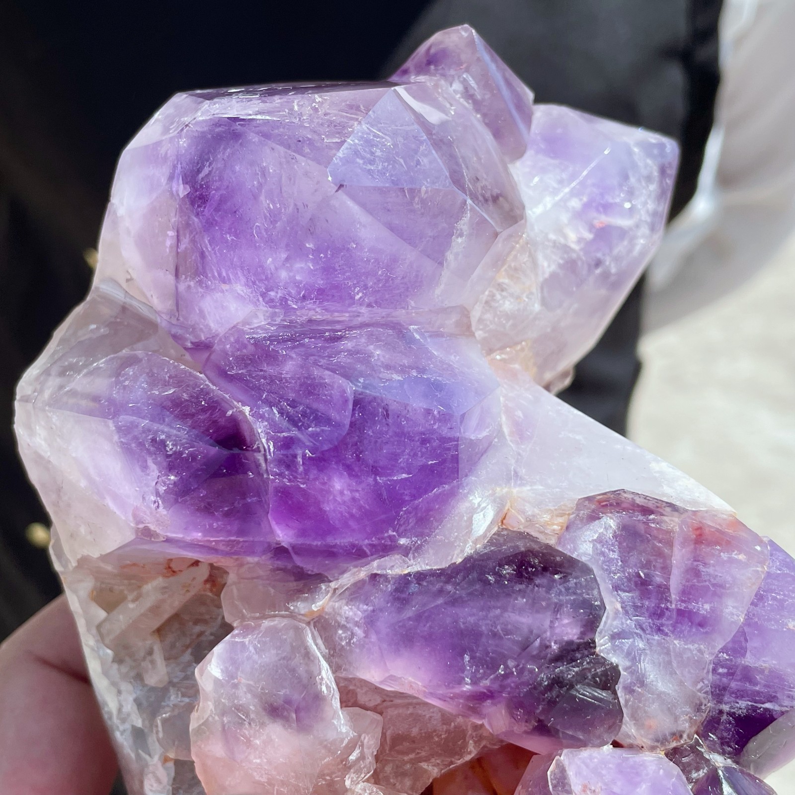 All 4LB Natural Amethyst Quartz Cluster Crystal Skeleton Mineral Point C2809