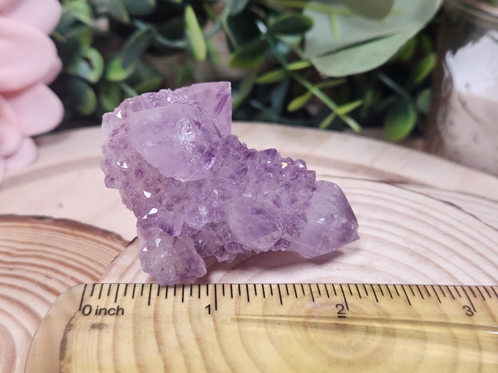 58g Deep Purple Spirit Quartz Cluster | Multiple Points | Cactus Quartz 2″ Z5