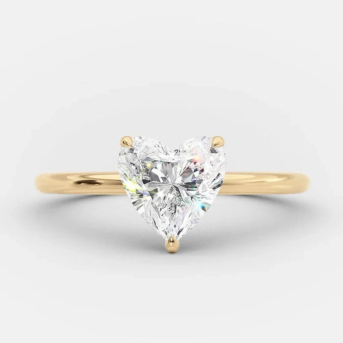 2.11 CT Heart Solitaire Moissanite Ring 925 Sterling Silver Engagement Ring
