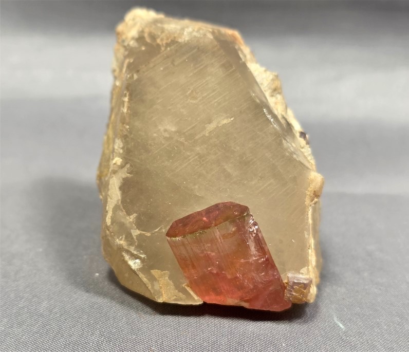 Quartz with Tourmaline, Himalaya Mine, San Diego County, California, #t65