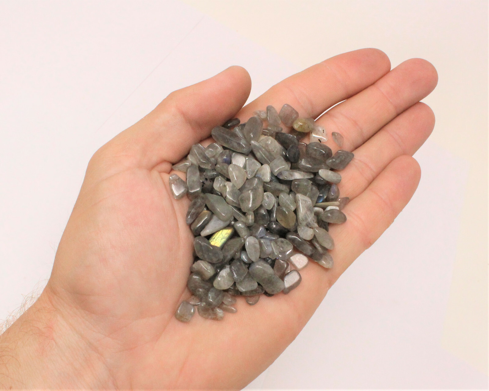 Labradorite Semi Tumbled Gemstone Mini Crystal Chips 6-8 mm (Labradorite Chips)