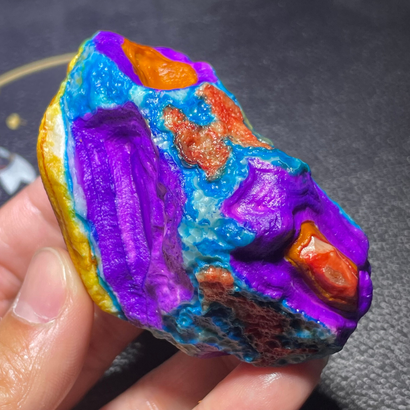196g Rare Mongolia Gobi Agate Eyes Agate/stone Collection Specimen Healing gift